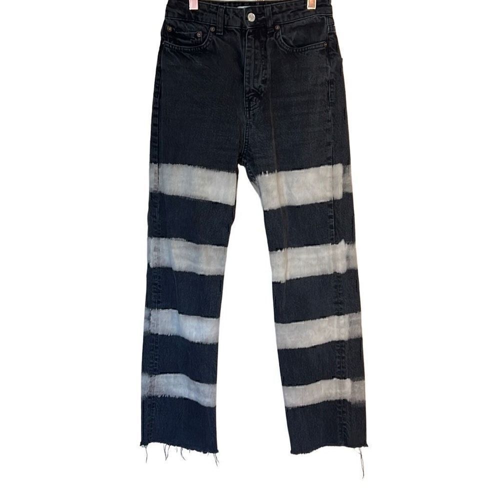 Zara Raw Hem Tie Dye Straight Leg Jeans‎ - Picture 2 of 11